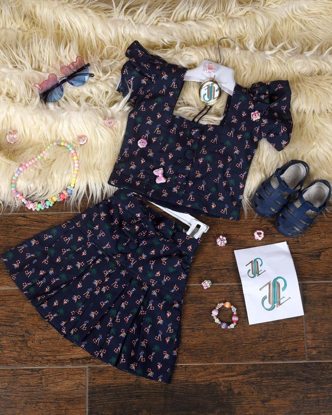 Navy blue two-piece